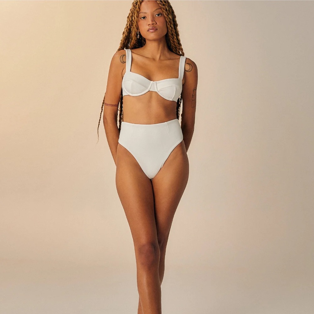 Haight. Crepe High Leg Hotpant Bikini Bottom, Size: M